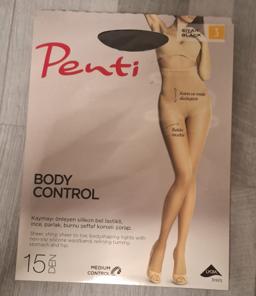 Penti Body Control Strumpfhose 15 DEN – glänzend, formendes Höschenteil, Schwarz 4