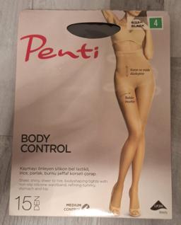 Penti Body Control Strumpfhose 15 DEN – glänzend, formendes Höschenteil, Schwarz 5