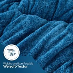 HELDENA Wellsoft Bettdecken-Set 220 × 240 cm – Blau, mit Kissenbezügen 3