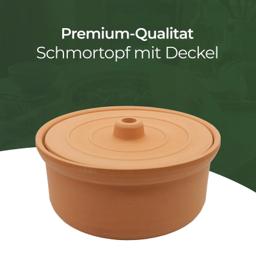 HELDENA Terrakotta Schmortopf mit Deckel – Groß, ca. 4–5 Personen 2