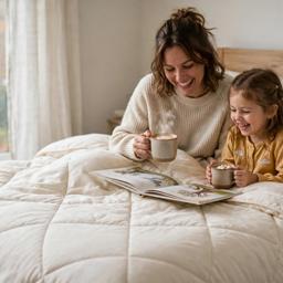 لحاف HELDENA سایز 220x240 سانتیمتر (240x220) XL – ۱۰۰٪ پشم گوسفند، رویه پنبهای – فقط ۵ عدد 6