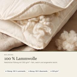 HELDENA Bettdecke 135x200 cm – 100 % Schafwolle, Baumwollbezug, 350 g/m² – nur 5 Stück 3