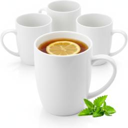 Wilmax Tasse 460 ml 4er-Set Weiß Porzellan 1