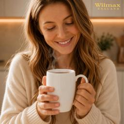 Wilmax Tasse 460 ml 4er-Set Weiß Porzellan 8