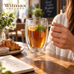 Wilmax Doppelwandiger Thermobecher 500 ml 2er-Set Transparent 2