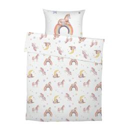 "Regenbogen Einhorn" Premium Kinderbettwäsche – 100 x 135 cm / 40 x 60 cm / 100% Musselin 8