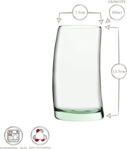 لیوان لانگ درینک HELDENA حجم 390 ml – ست 4 عددی از شیشه شفاف 2