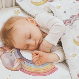 "Regenbogen Einhorn" Premium Kinderbettwäsche – 100 x 135 cm / 40 x 60 cm / 100% Musselin 4