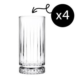 HELDENA Longdrinkgläser & Glasschalen 8-tlg. – 4×365 ml + 4×235 ml, Facettendesign – Standard 5