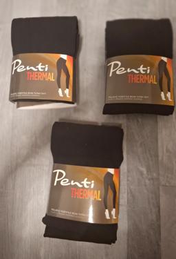 Penti Thermo-Leggings Damen ohne Fuß – blickdicht mit Fleece-Innenseite, Schwarz & Anthrazit – 1er 9