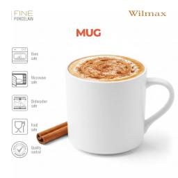 Wilmax Tasse 400 ml 2er-Set Weiß Porzellan 5