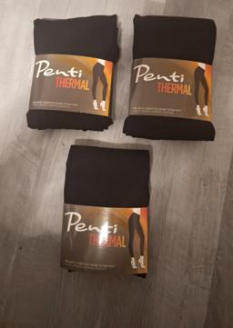 Penti Thermo-Leggings Damen ohne Fuß – blickdicht mit Fleece-Innenseite, Schwarz & Anthrazit – 1er 6