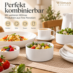 Wilmax Schale 23 cm 3630 ml Weiß Porzellan 9