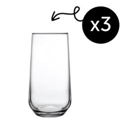 HELDENA Qedehên Longdrink 470 ml – Koma 3 Hebî bo Kokteylan 3