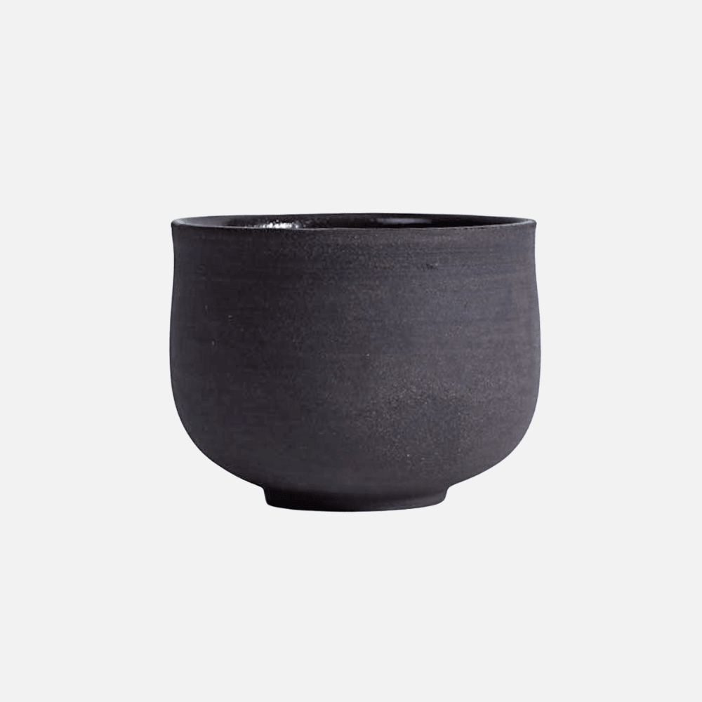 HELDENA OCHA Tea Cup 325 ml – Handcrafted Stoneware Matcha Cup, Grey-Black
