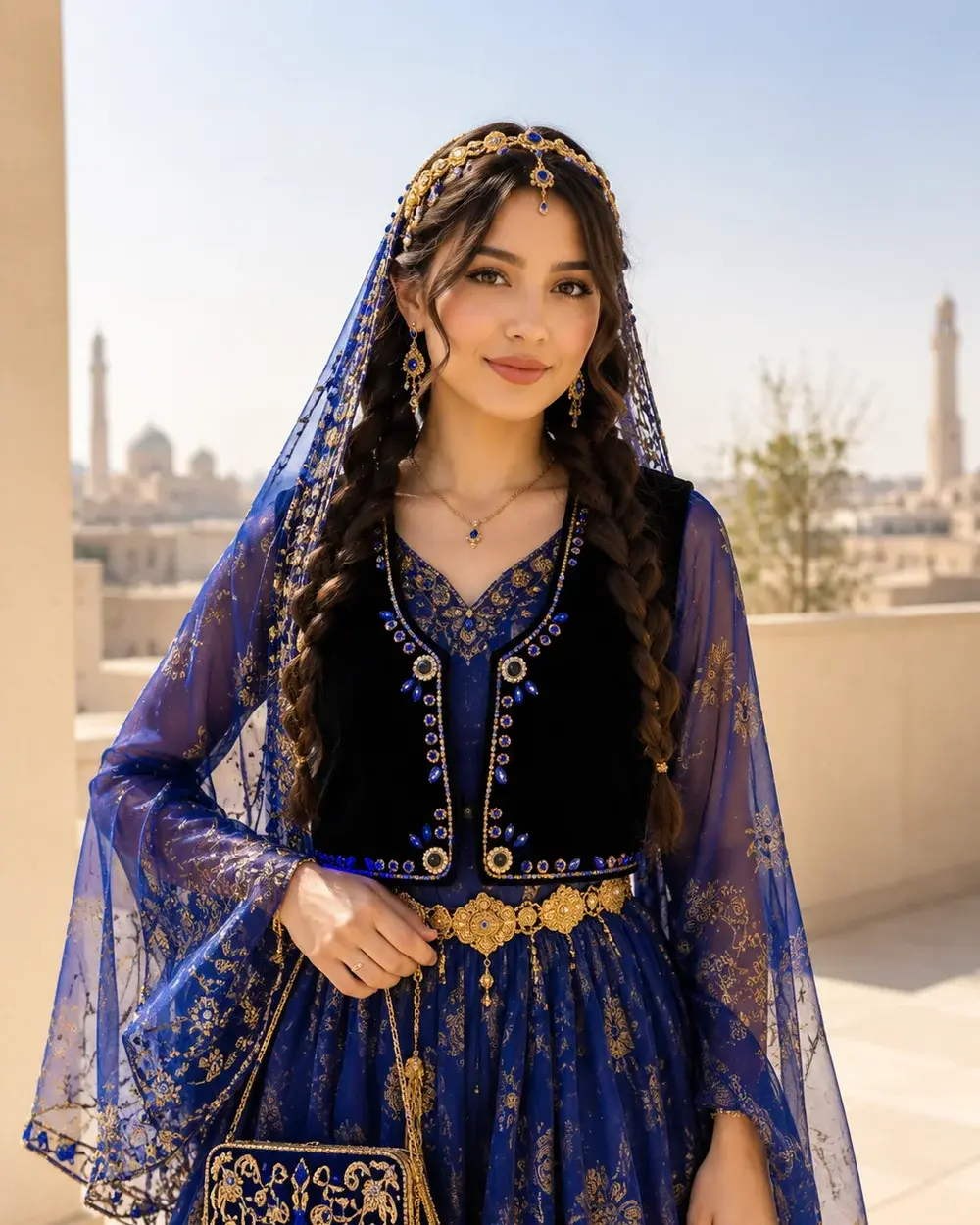 Orientalische kurdische Samtweste - Êlek – Weste 27