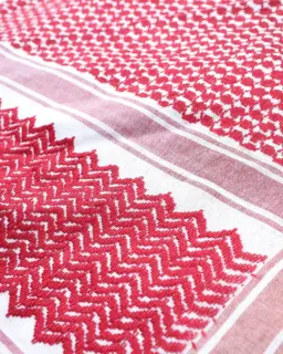 كوفية – وشاح – أحمر وأبيض 3