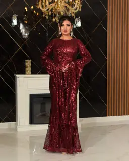 فستان ماكسي أنيق بأكمام طويلة - Asmîn 1