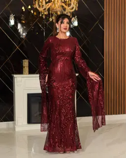 فستان ماكسي أنيق بأكمام طويلة - Asmîn 3