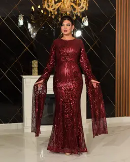 فستان ماكسي أنيق بأكمام طويلة - Asmîn 4