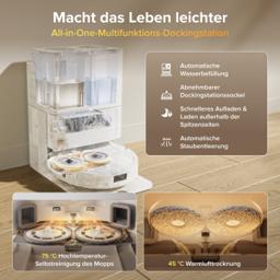HELDENA Roborock Qrevo S Pro Set Saug- & Wischroboter – 18.500 Pa | All-in-One-Dock 2