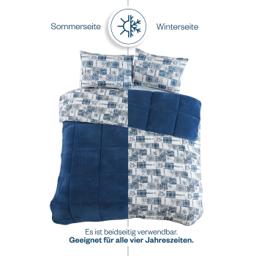 HELDENA Wellsoft Bettdecken-Set 200 × 200 cm – Blau, mit Kissenbezügen 3