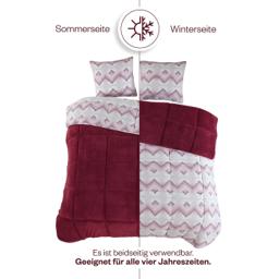 HELDENA Wellsoft Bettdecken-Set 200 × 200 cm Bordeaux – Steppdecke & 2 Kissenbezüge 3