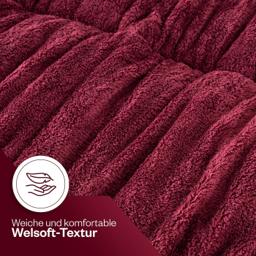 HELDENA Wellsoft Bettdecken-Set 200 × 200 cm Bordeaux – Steppdecke & 2 Kissenbezüge 4
