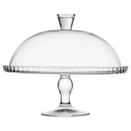 HELDENA Teeservice mit Tortenplatte 13-tlg. – 6 Teegläser 170 ml + Servierplatte Ø 32,2 cm 5