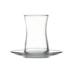 HELDENA Teeservice mit Tortenplatte 13-tlg. – 6 Teegläser 170 ml + Servierplatte Ø 32,2 cm 7