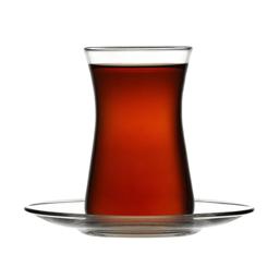 HELDENA Teeservice mit Tortenplatte 13-tlg. – 6 Teegläser 170 ml + Servierplatte Ø 32,2 cm 8