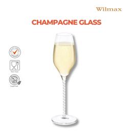 جام شامپاین Wilmax Crystalline 300 میلیلیتر – ست 2 عددی، شیشه شفاف 4