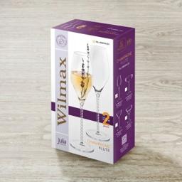 جام شامپاین Wilmax Crystalline 300 میلیلیتر – ست 2 عددی، شیشه شفاف 6
