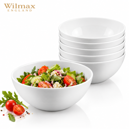 Wilmax Schale Ø 14 cm 600 ml – 6er-Set, Weiß Porzellan 2