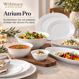 Wilmax Schale Ø 15 cm 700 ml – 6er-Set, Weiß Porzellan 6