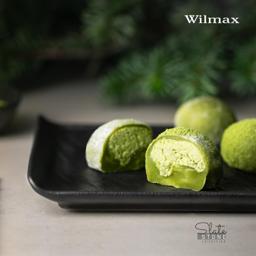 Wilmax Servierplatte quadratisch 17 × 17 cm – 6er-Set, Schwarz Porzellan 2