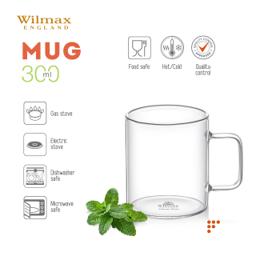 Wilmax Glasbecher 320 ml – 6er-Set, Borosilikatglas 5