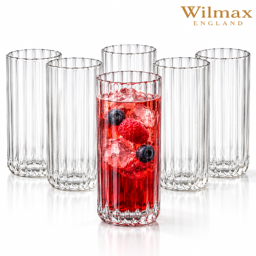 Wilmax Wasserglas 350 ml – 6er-Set, Borosilikatglas 1