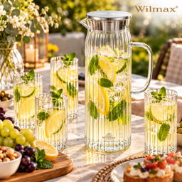 Wilmax Wasserglas 350 ml – 6er-Set, Borosilikatglas 2