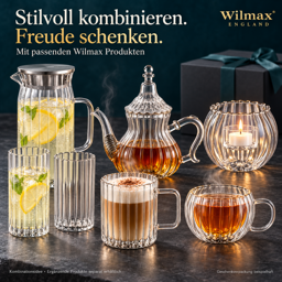 Wilmax Wasserglas 350 ml – 6er-Set, Borosilikatglas 5