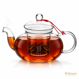 Wilmax Glas-Teekanne 620 ml mit Glasfilter – Thermoglas 1