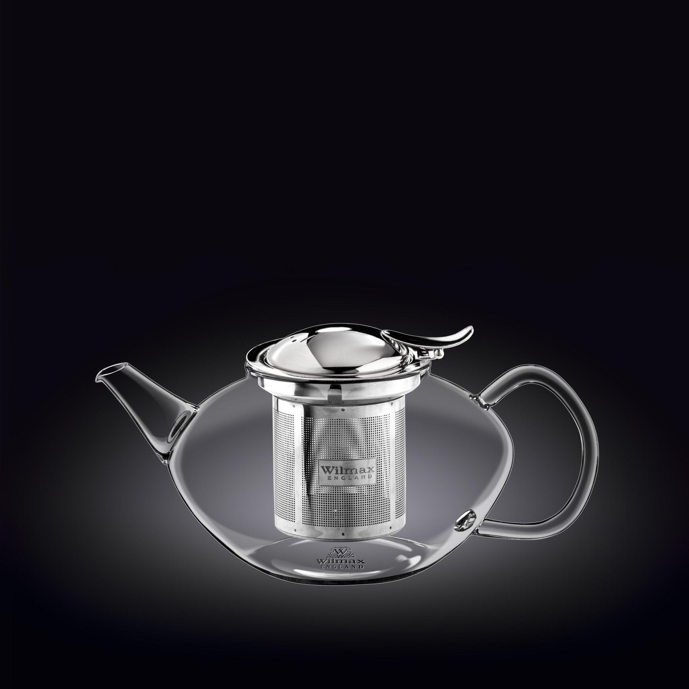 Wilmax Glas-Teekanne 650 ml mit Edelstahlfilter – Thermoglas