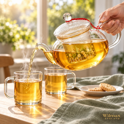 Wilmax Glas-Teekanne 770 ml mit Glasfilter – Thermoglas 2