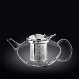 Wilmax Glas-Teekanne 1050 ml mit Edelstahlfilter – Thermoglas 1