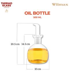 Wilmax Ölflasche 500 ml – Glas, transparent 3