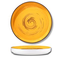 Wilmax Teller 28 cm Porzellan mit Spiraldekor – Rot, Gelb, Grün & Blau 2