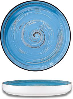 Wilmax Teller 28 cm Porzellan mit Spiraldekor – Rot, Gelb, Grün & Blau 4