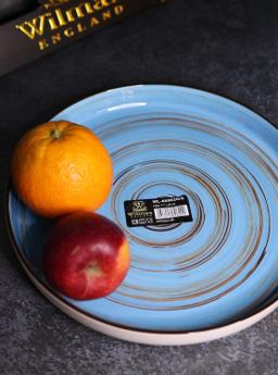 Wilmax Teller 28 cm Porzellan mit Spiraldekor – Rot, Gelb, Grün & Blau 8