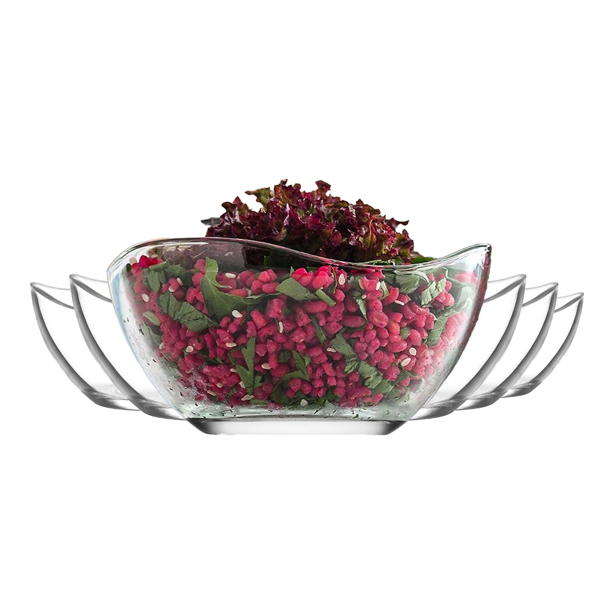 HELDENA Glass Bowls 310 ml – Set of 6 Dessert & Serving Bowls