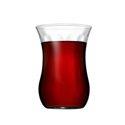 HELDENA Türk Çay Bardakları 120 ml – 6'lı Şeffaf Cam Set 1